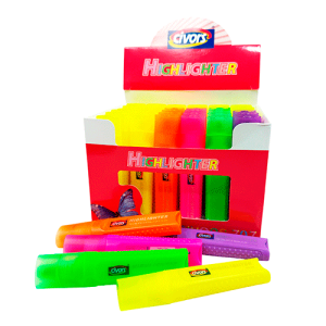 CAJA CON 36 MARCATEXTOS DE 6 COLORES DIFERENTES O CAJA CON 1296 PZS