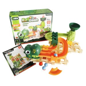 Pista de laberinto de canicas con tematica de dinosaurio incluye 28 pzs se puede crear 3 formas diferentes de pistas.